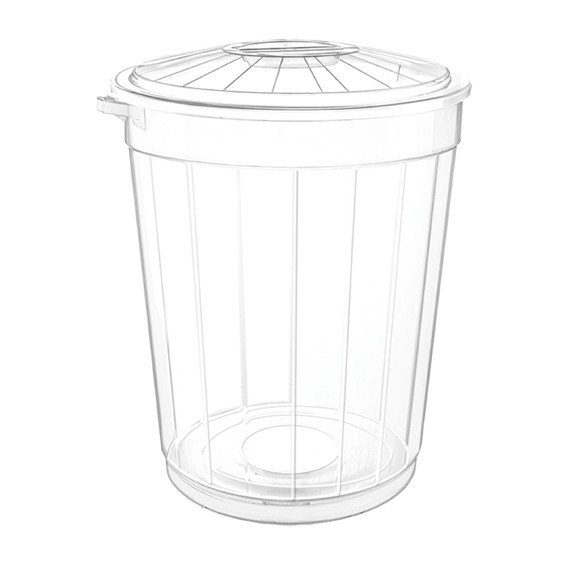 50 Lt Transparent Dust Bin With Lid