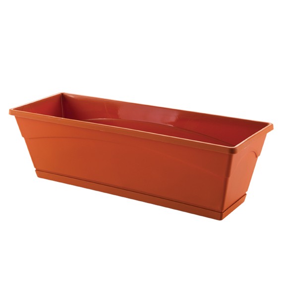 Balcony Planter With Plate 40 Cm